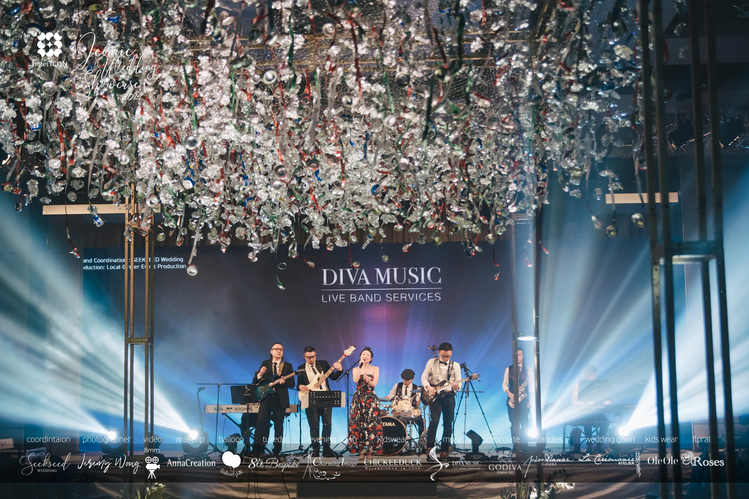 DIVA live band performing together on a Hong Kong event stage